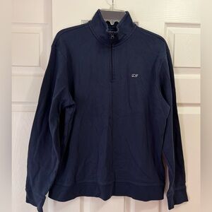 Vineyard Vines Men's Navy Quarter Zip Pullover Sweatshirt